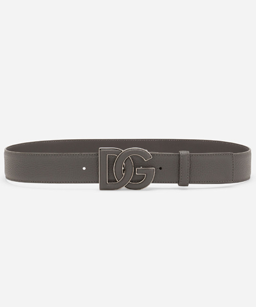 로고 프린트 장식 디어스킨 프린트 카프스킨 벨트