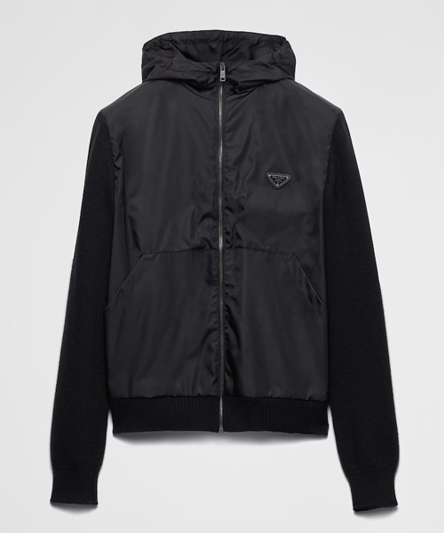 캐시미어 & 울 후드 자켓