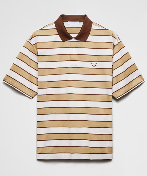 스트라이프 코튼 폴로 셔츠