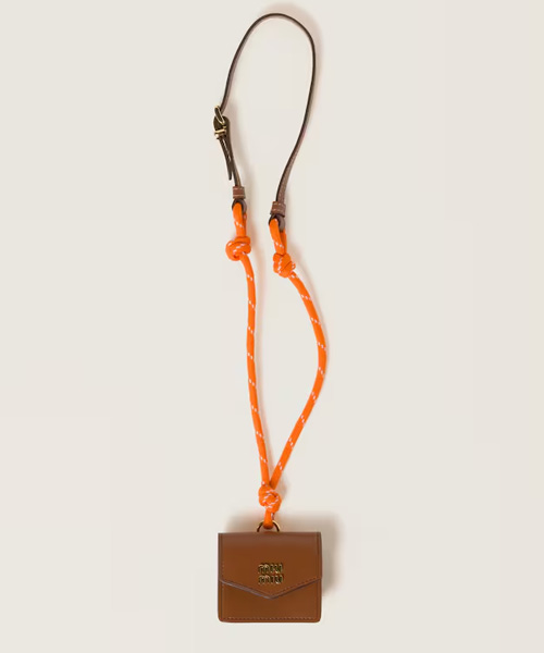 가죽 코드 메탈 트릭 미니 파우치