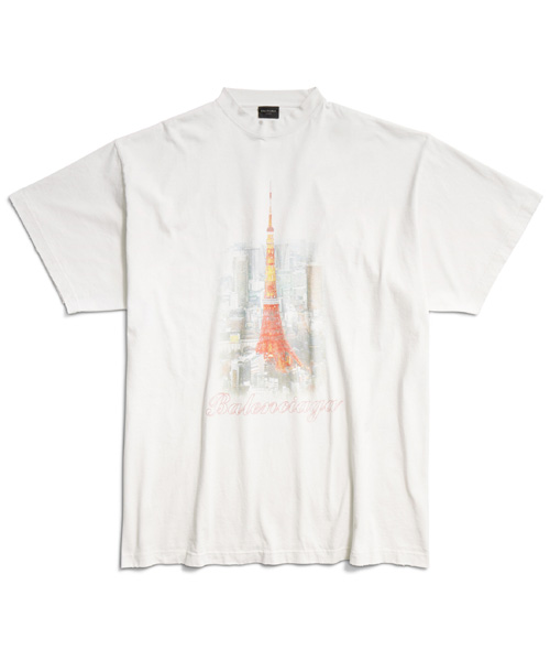 긴자 스토어 오버사이즈 티셔츠 오프화이트 - 일본 한정