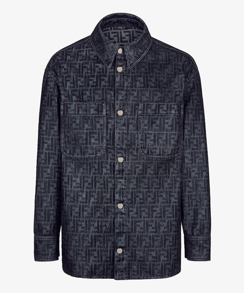 시그니처 로고 패턴 데님 자켓