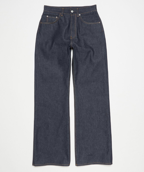 코튼 리지드 데님 루즈핏 팬츠