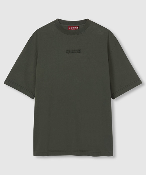 자수 코튼 저지 티셔츠