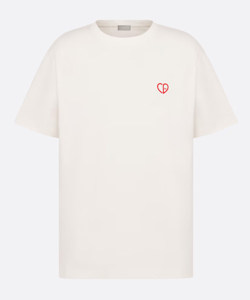 CD 하트 코튼 티셔츠