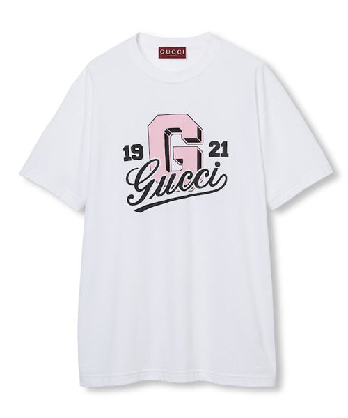 로고 프린트 코튼 티셔츠