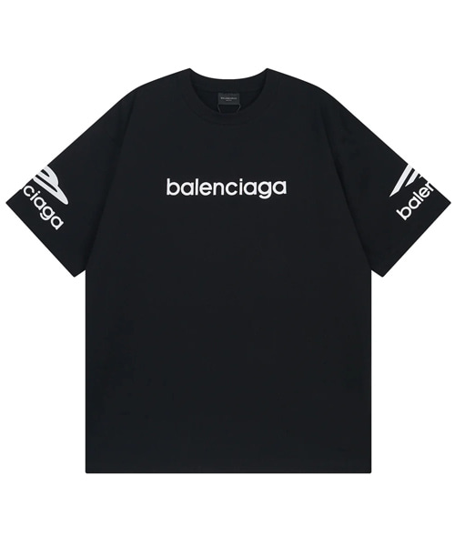 멀티로고 프린트 코튼 티셔츠