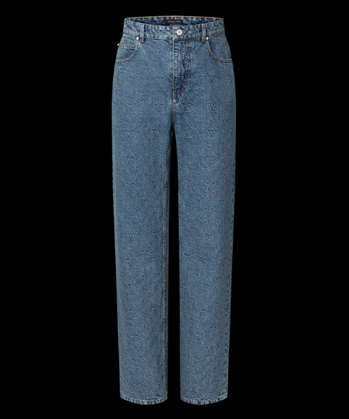 모노그램 자카드 스케이트 데님 팬츠