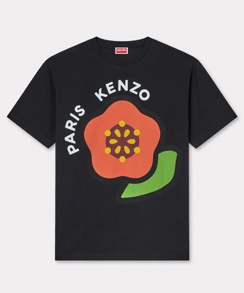 파리스 로고 프린트 블랙 티셔츠