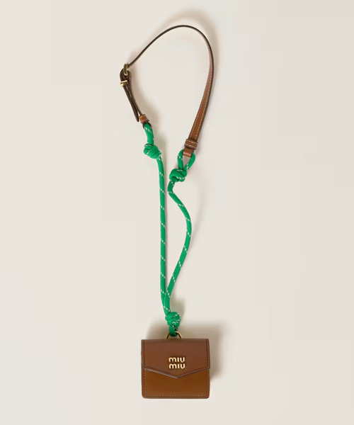 가죽 코드 메탈 트릭 미니 파우치