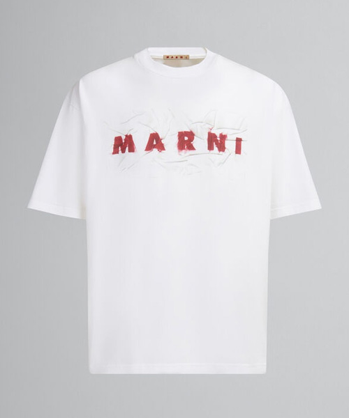 로고 프린트 코튼 티셔츠