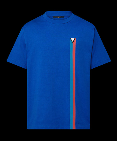 숏 슬리브 엠브로이더드 코튼 티셔츠