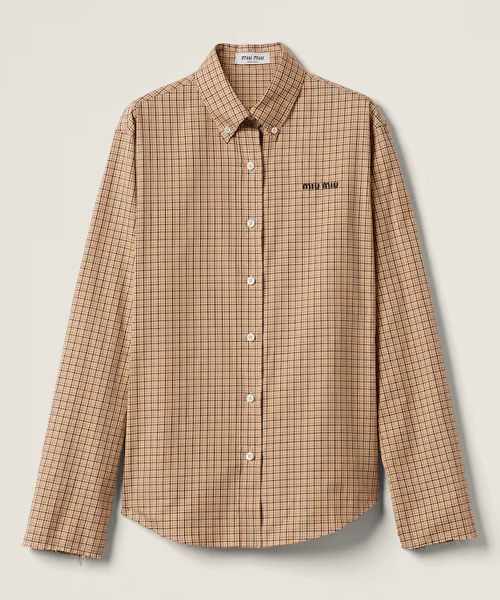 체크 코튼 셔츠