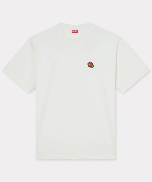 보코 플라워 로고 패치 화이트 티셔츠