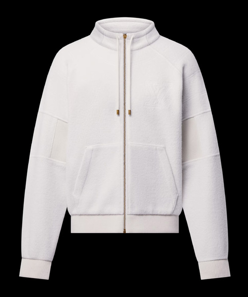 퀄티드 텍스처드 울 블루종