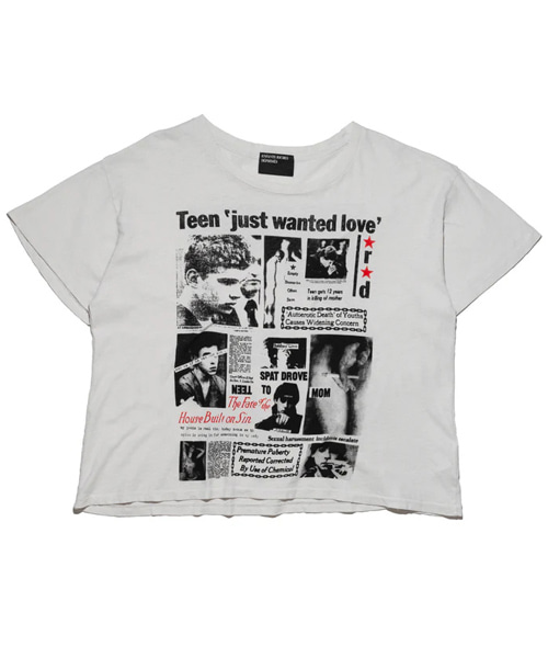 그래픽 프린트 코튼 티셔츠