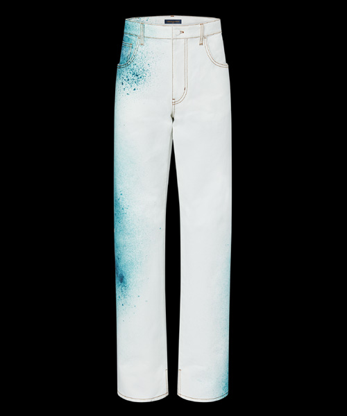 LV 스프레이 데님 트라우저