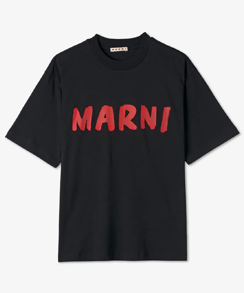 로고 프린트 코튼 티셔츠