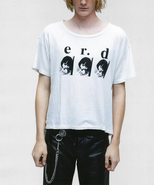 그래픽 프린트 코튼 티셔츠