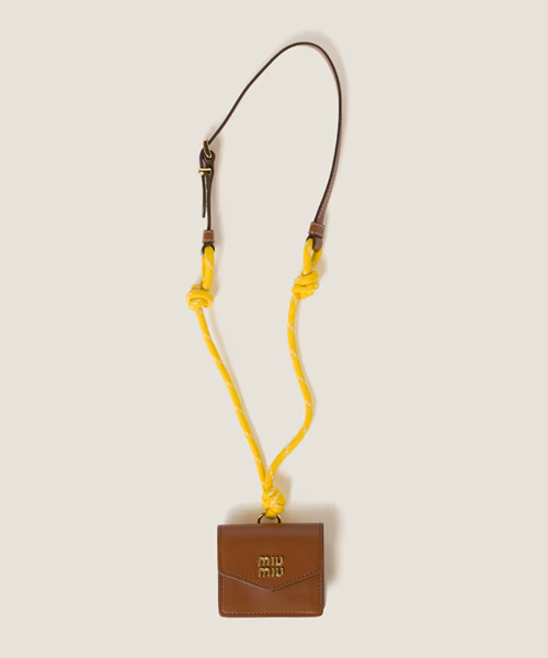 가죽 코드 메탈 트릭 미니 파우치