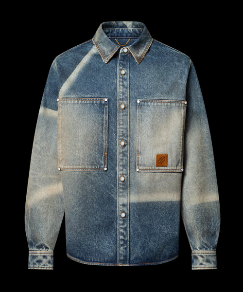 선페이디드 이펙트 데님 롱 슬리브 셔츠