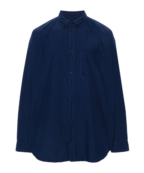 절개 패턴 포켓 오버사이즈 셔츠