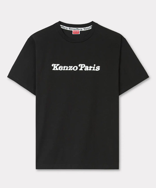 로고 자수 클래식 티셔츠 (블랙)