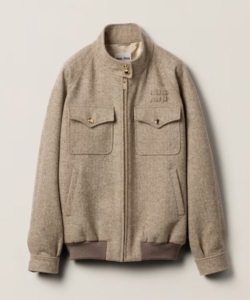 셰브론 블루종 재킷