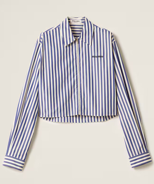 스트라이프 포플린 셔츠