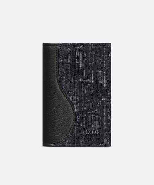 디올 새들 버티컬 바이폴드 카드 홀더