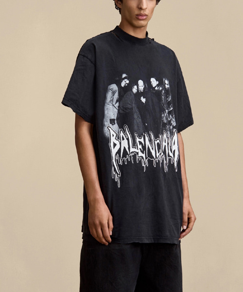 그래픽 프린트 코튼 티셔츠[출시예정]