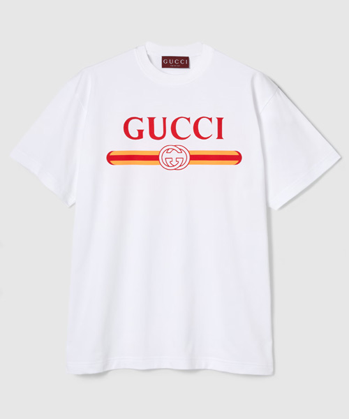 GG 프린트 코튼 저지 티셔츠