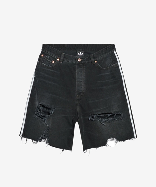 데미지 워싱 배기 쇼츠