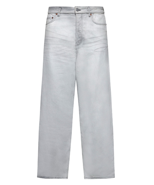 빈티지 워싱 라이트 블루 데님 팬츠