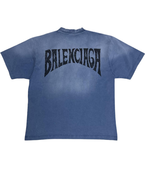 백 로고 코튼 티셔츠