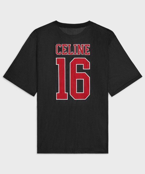 넘버 로고 패치 메쉬 티셔츠