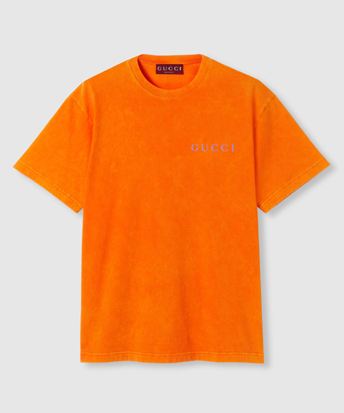 로고 프린트 코튼 저지 티셔츠