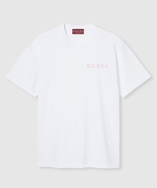 로고 프린트 코튼 저지 티셔츠