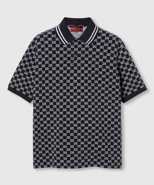 GG 코튼 피케 자카드 폴로 셔츠
