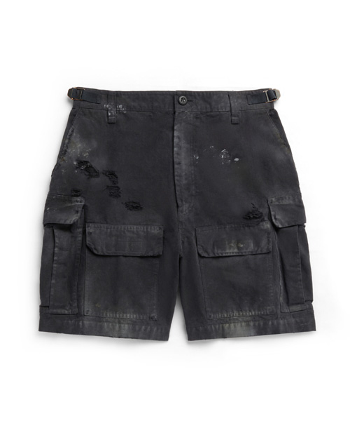 데미지 워싱 카고 쇼츠