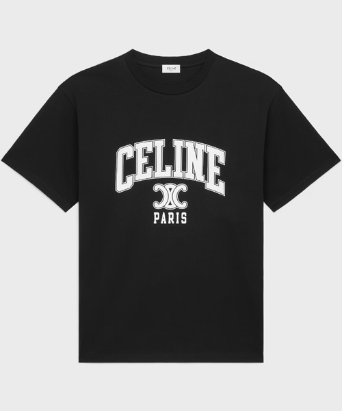 로고 프린트 코튼 티셔츠