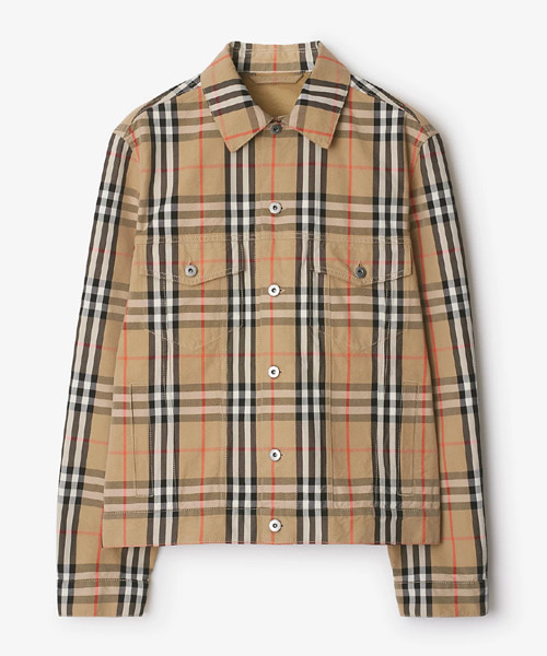 체크 코튼 재킷