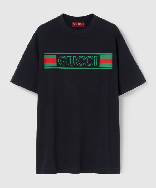 로고 프린트 코튼 저지 티셔츠