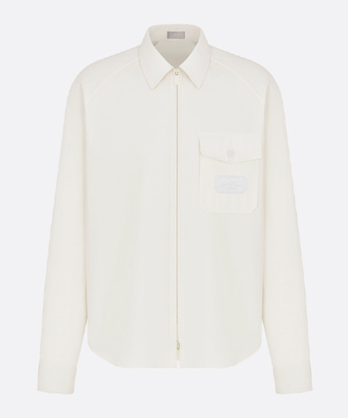 DIOR AND HYLTON NEL 코튼 트윌 지퍼 셔츠