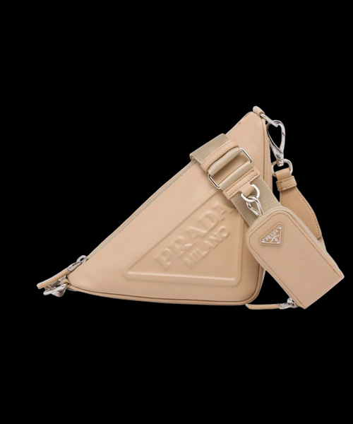 트라이앵글 레더 숄더백