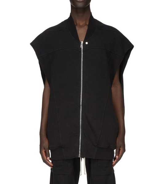 절개 패턴 오버사이즈 집업 베스트