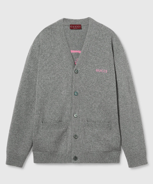 인타르시아 울 캐시미어 가디건