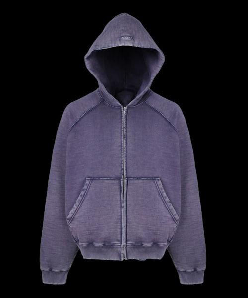 빈티지 워시드 후드 집업