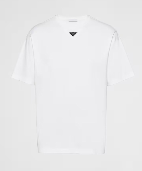 트라이앵글 패치 코튼 티셔츠