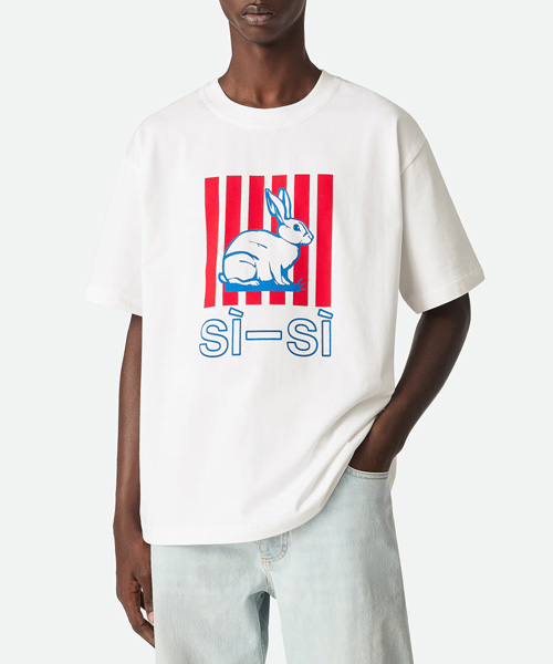 코튼 프린트 저지 티셔츠